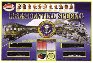 The Presidential Special -- Includes 4-6-2 Locomotive, 3 Passenger Cars, Sign & Pole Kit and Track