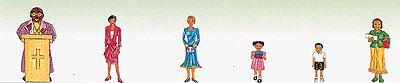 Religious Figures -- Deacon w/Pulpit & His Flock pkg(9)