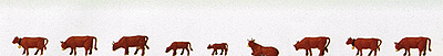 Animals -- Cows & Calves (brown) pkg(9)