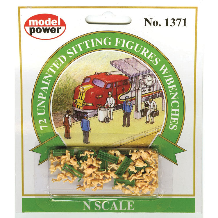 Sitting Figures w/Benches -- Unpainted pkg(72)