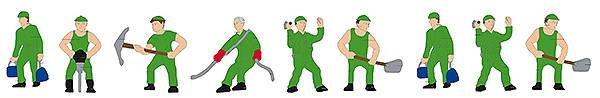 Working People Figures -- County Road Workers pkg(9)