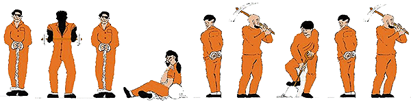 Prisoners pkg(9) -- Solid Orange Uniforms