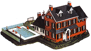 Building Kits -- Two-Story House - 6-1/2 x 6"  16.3 x 15cm