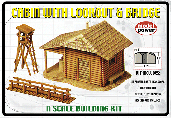 Building Kits -- Cabin w/Lookout & Bridge