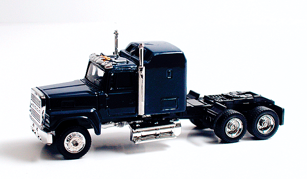 Diecast Truck - Ford 9000 -- Blue, All Trucks Include Hard Plastic 2-pc. Stackable Display Box