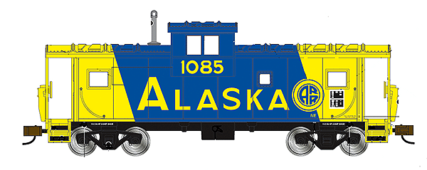34' Extended-Vision Caboose -- Alaska Railroad