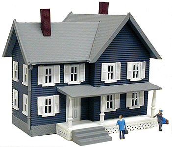 Assembled & Lighted Building w/2 Figures -- Simpson's House