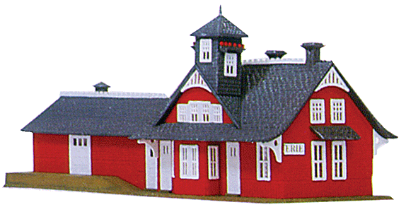 Assembled & Lighted Building w/2 Figures -- Arlee Station