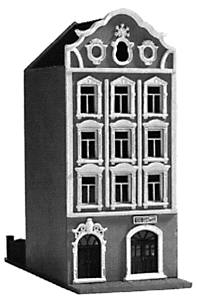 Built-Up Buildings Lighted w/Two Figures -- Wine & Cheese Shop