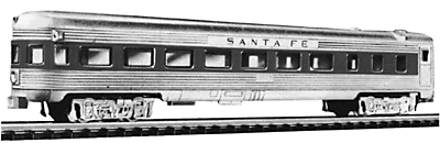 75' Streamlined Observation Car -- Santa Fe