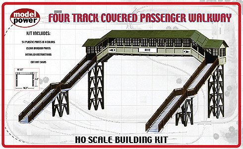 Four-Track Covered Passenger Walkway -- Kit