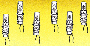 12V Pea Bulb w/Screw Base -- pkg(6)