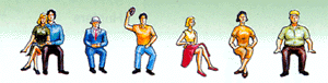 Sitting Passengers - Set #1 -- pkg(6)