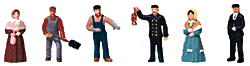 Pedestrians pkg(6) -- Steam Era People