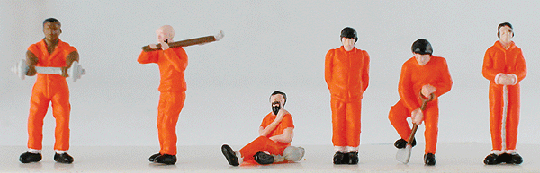 Prisoners pkg(6) -- With Solid-Orange Uniforms