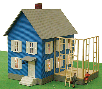 Built-Up Buildings w/Figure -- Mr. Rogers' House - 4 x 4-1/2"  10.2 x 11.4cm