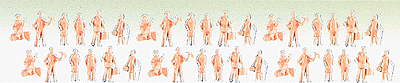 Sitting & Standing People -- Unpainted pkg(36)