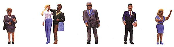 Pedestrians -- Walking Figures pkg(6)