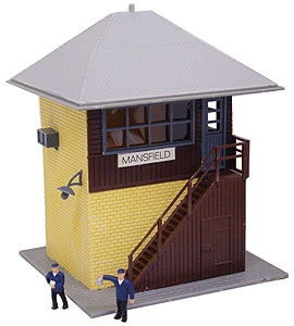 Built-Up Buildings - Lighted w/2 Figures -- Signal Tower