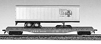 50' Flat w/trailer AT&SF