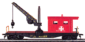 40' Work Caboose w/Crane -- Santa Fe