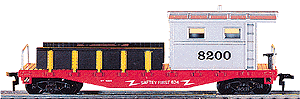 40' Work Caboose w/Tool Boxes -- Safety First (red, silver)