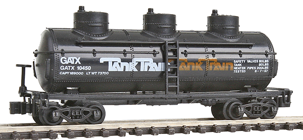 40' 3-Dome Tank Car -- Tank Train GATX