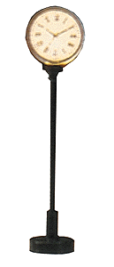 2-Sided Lighted Street Clocks -- pkg(2)