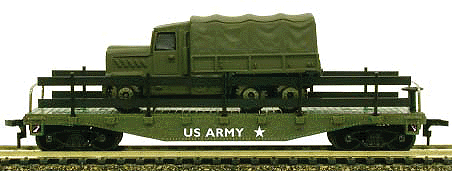 Military Action Series -- 40' Flatcar w/Troop Carrier