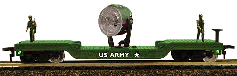 Military Action Series -- Flatcar w/US Army Search Light w/2 Figures