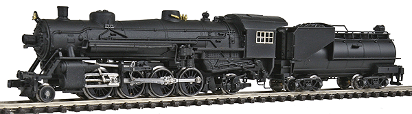 2-8-2 Mikado w/Vanderbilt Tender - Standard DC -- Undecorated-1