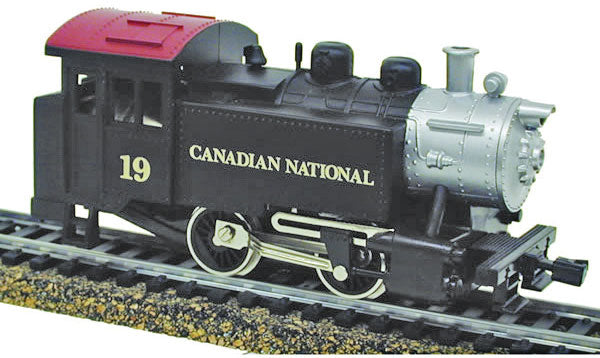 0-4-0T w/Sound, DCC & Remote -- Canadian National #19 (black, silver)