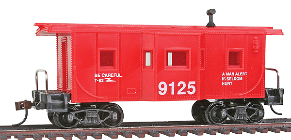 36' Bay Window Caboose -- Safety "A Man Alert Is Seldom Hurt"