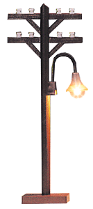 Telephone Pole w/Light