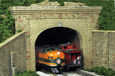 Double-Track Tunnel Portal -- Random Stone
