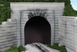 Single-Track Tunnel Portal -- Grooved Concrete Face