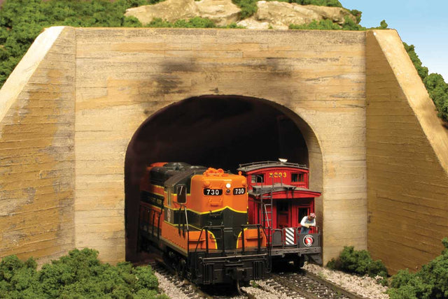 Double-Track Tunnel Portal -- Board-Formed Poured Concrete