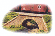 Single-Track Stone Arch Bridge -- Kit - 11-1/2 x 7-1/2 x 3"  29.2 x 19.1 x 7.6cm
