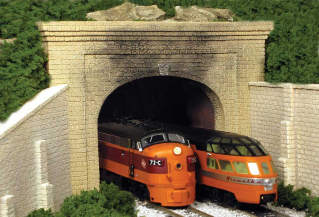 Double-Track Tunnel Portal -- Cut Stone