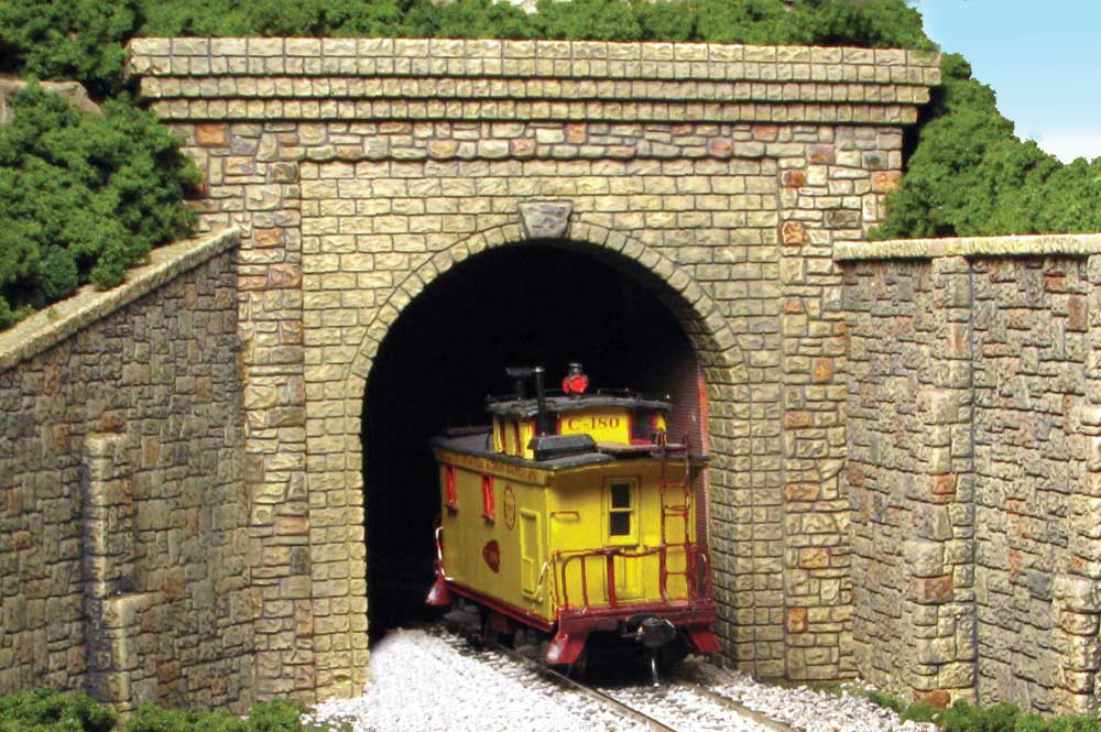 Single-Track Tunnel Portal -- Random Stone