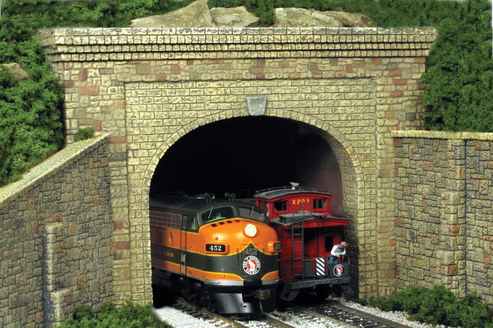 Double-Track Tunnel Portal -- Random Stone