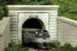 Single-Track Tunnel Portal -- Grooved Concrete Face