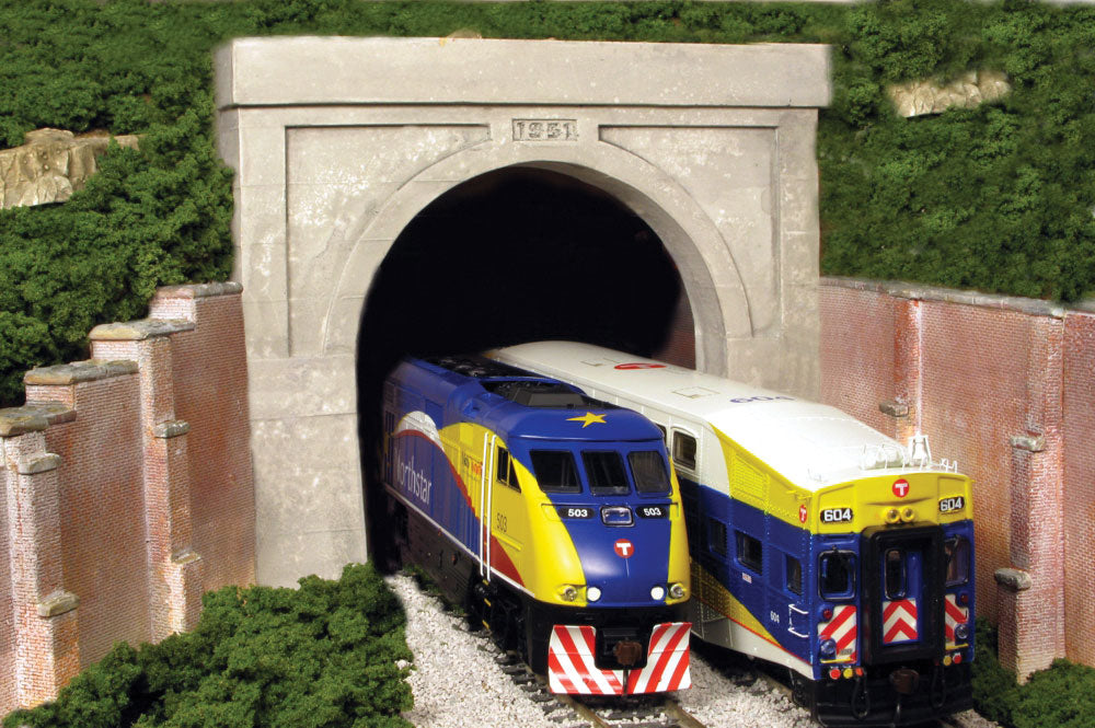 Double-Track Tunnel Portal -- Modern Concrete