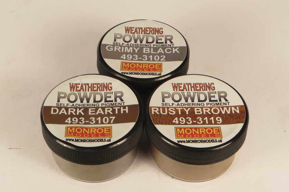 Grit & Grime Weathering Powder Set -- 1 Each: Grimy Black, Dark Earth, Rusty Brown