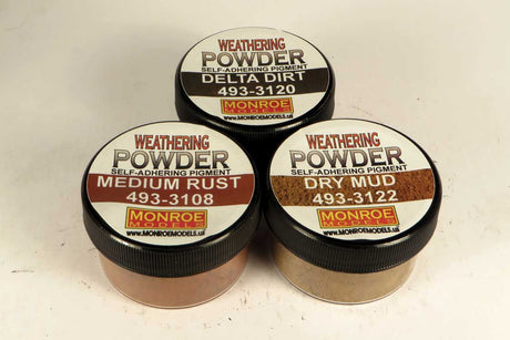 Dirt & Rust Weathering Powder Set -- 1 Each: Delta Dirt, Dry Mud, Medium Rust