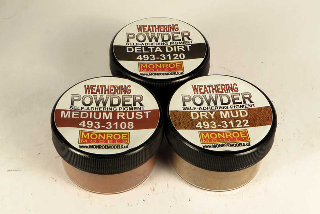 Dirt & Rust Weathering Powder Set -- 1 Each: Delta Dirt, Dry Mud, Medium Rust