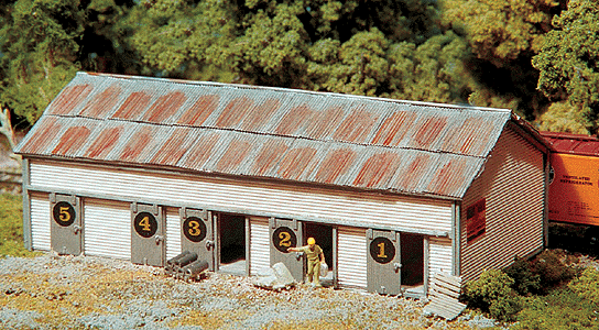 Laser-Cut Wood Kit- Trackside Freight House -- 4-1/2 x 2-1/4 x 1-1/2"  11.4 x 5.7 x 3.8cm
