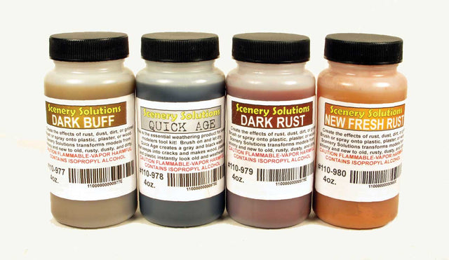 Scene Solutions Wash - 16oz  473ml -- Set B (Dark Buff, Quick Age, Dark Rust, New Fresh Rust)
