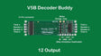 Decoder Buddy V5B - Locomotive Motherboard with 21-Pin Decoder Socket -- 12-Output 2.2K Resistors