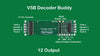 Decoder Buddy V5B - Locomotive Motherboard with 21-Pin Decoder Socket -- 12-Output 2.2K Resistors